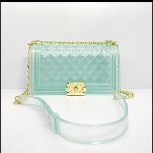 Light green/ clear jelly bags